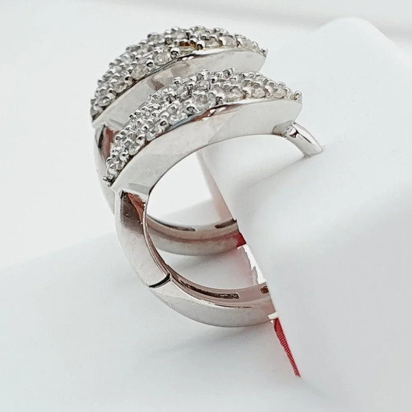 "925 Sterling Silver Cubic Zirconia Earrings, U19254656 - Picture 8 of 11